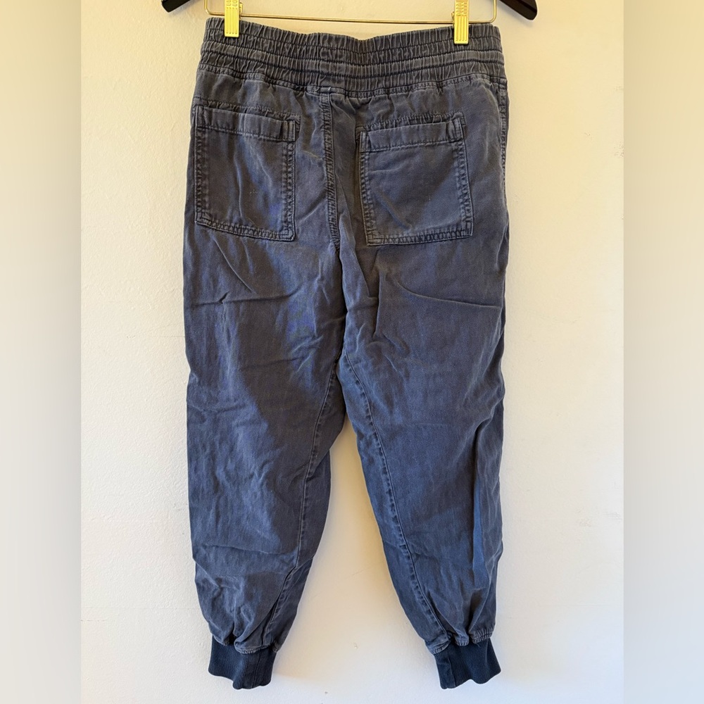 ZARA Woman’s High Waist Cuffed Legs Lyocell Linen Jogger Pants in Gray Size:XS - Picture 2 of 4